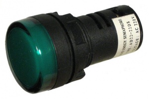 BLS10-ADDS-012-K06-16, Лампа сигнальная AD16DS(LED), IEK, зеленый, 12V, Ø16mm