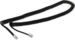 18-2073, Шнур трубочный витой, RJ10/4P-4C, REXANT, L=7m, Черный