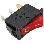 SWR 101-1C3, Переключатель клавишный, Jietong Switch, Красный/черный