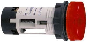 XB7EV64P, Лампа сигнальная 22 мм с цоколем BA 9s для лампы накаливания до 6, 24В DC или 130В АС, Schneider