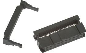 IDC-40F, Розетка на шлейф с фиксатором, CONNFLY, 40x2,54mm