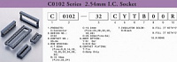 SCS-8, C0102-08ANTB00, DIP-панель (колодка) (2x4), 8x2,54мм, Hsuan Mao