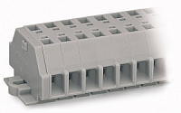 261-106, Клеммная колодка 2-пров., 6полюс., WAGO, 500V, 24A, 0.08-2.5mm², Серый