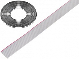 FLC-10/30-E, Кабель плоский, шлейф (уп=30,5м), BQ CABLE, 10жил., 1,27mm, серый, 300V, медь луженая