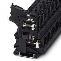 3046032, Клеммы для установки предохранителей - UT 4-HESI, PHOENIX, 250V, 6.3A, 4мм², черный, 57,8х6,2х80,5mm