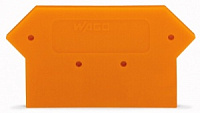 284-316, Торцевая и промежуточная пластина, WAGO, 69х2,5х33,5mm, Оранжевый