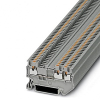 3208155, Проходные клеммы - PT 1,5/S-TWIN, PHOENIX, 500V, 17.5A, 0.14-1.5мм², серый, 54х3,5х30,5mm, -60...130°С
