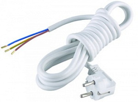 ПВС шнур литая вилка, Россия, 1,7m, 3х0,75mm², 10A, 250V