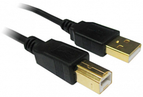CCP-USB2-AMBM-6, Кабель USB 2.0 AM/BM, позолочен. конт., Cablexpert/Gembird, L=1,8m, черный