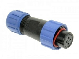 SP1310/S4IIC, Розетка кабельная, пластик, пайка на провод d=5...8mm,, WEIPU, 200V, 5A, IP68