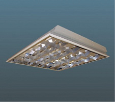 LC-VS-004-9, LEDCRAFT, 3000K, Белый (холодный), 120°, 36W, 595х595х90мм, Встраиваемый растровый светильник