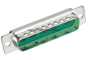 09 69 210 0033, Соединители D-Sub M 3W3 MA TH, папа, HARTING, 3P, 6,86мм.