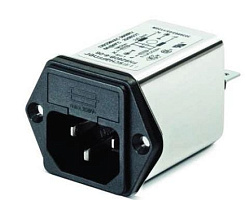 FN9260B-1-06, Разъемы питания, Schaffner, 250V, 1A, -25...85°С