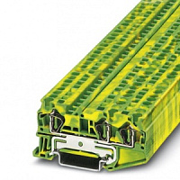 3031416, Клемма проходная - ST 4-TWIN-PE, PHOENIX, 0.08-6mm², Желто-зеленый
