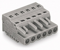 231-120/102-000, Разъем FEDERL.M.INTEGR.ABSCHLPL, WAGO, 5mm, 20-пол., 320V, 16A, 0.08-2.5mm², Серый