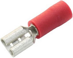 FDD1-187(8), Наконечник, CRIMP TERMINAL, FEMALE, PK100, MULTICOMP, красный