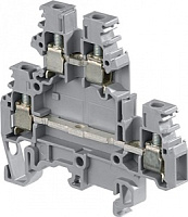 1SNA115271R2200, Клемма винтовая 4 мм.кв., двухуровневая, ABB, Серый M 4/6 D2