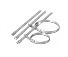 07-0208, Стяжка кабельная стальная (упак=50шт.), Китай, сталь, 200х4,6mm