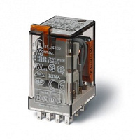 55.34.9.024.0090, Промежуточное реле, 4 перекидных контакта, FINDER, 250V, 7A, -40...85°С